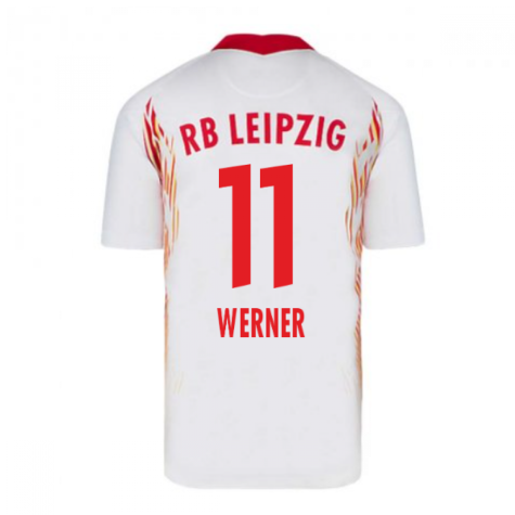 2020-2021 Red Bull Leipzig Home Nike Football Shirt (WERNER 11)