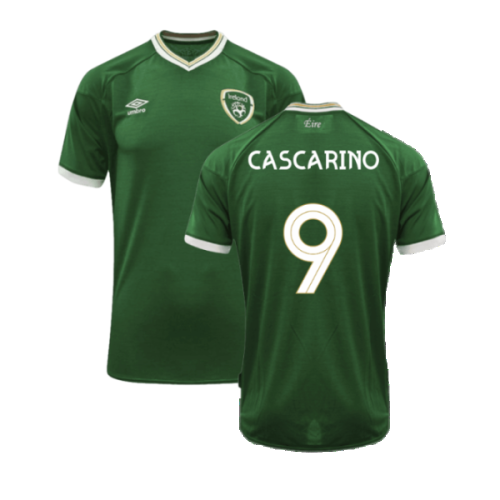 2020-2021 Republic of Ireland Home Shirt (Kids) (CASCARINO 9)