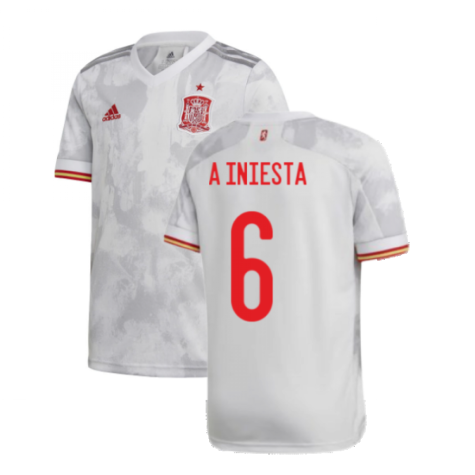 2020-2021 Spain Away Shirt (A INIESTA 6)