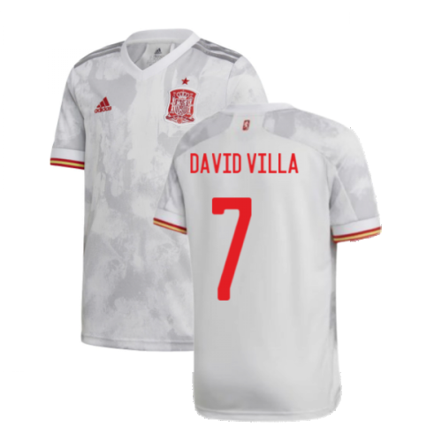 2020-2021 Spain Away Shirt (DAVID VILLA 7)