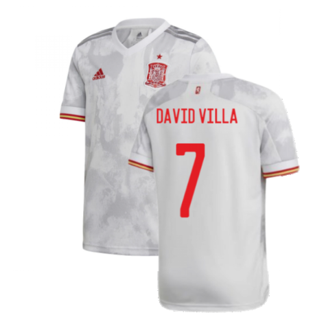 2020-2021 Spain Away Shirt (Kids) (DAVID VILLA 7)