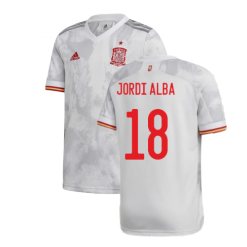 2020-2021 Spain Away Shirt (Kids) (JORDI ALBA 18)