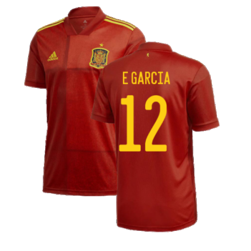 2020-2021 Spain Home Adidas Football Shirt (E GARCIA 12)