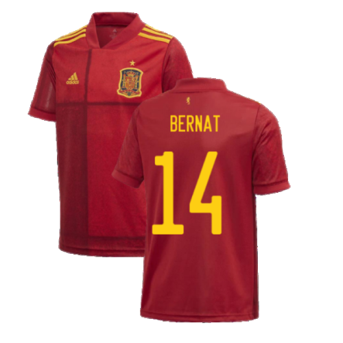 2020-2021 Spain Home Adidas Football Shirt (Kids) (BERNAT 14)