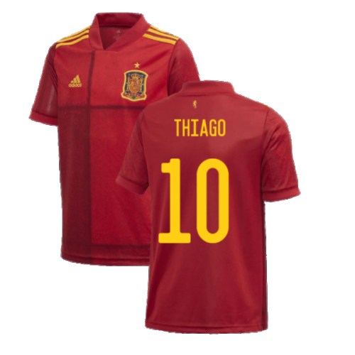 2020-2021 Spain Home Adidas Football Shirt (Kids) (THIAGO 10)