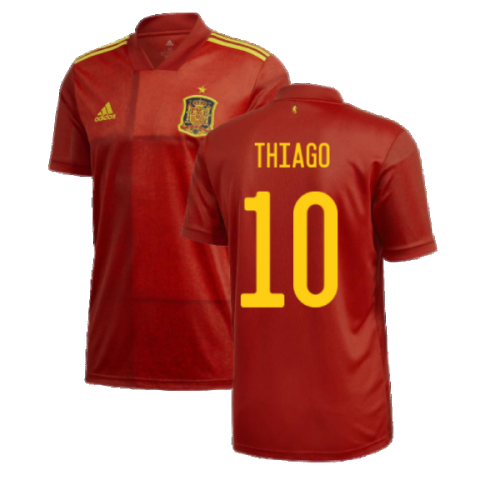 2020-2021 Spain Home Adidas Football Shirt (THIAGO 10)