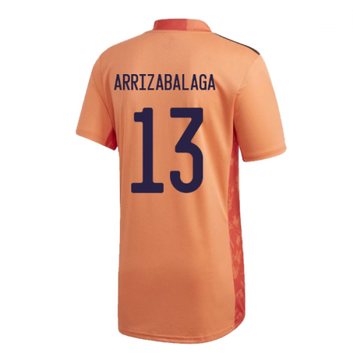 2020-2021 Spain Home Adidas Goalkeeper Shirt (Orange) (Arrizabalaga 13)