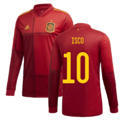 2020-2021 Spain Home Adidas Long Sleeve Shirt (ISCO 10)