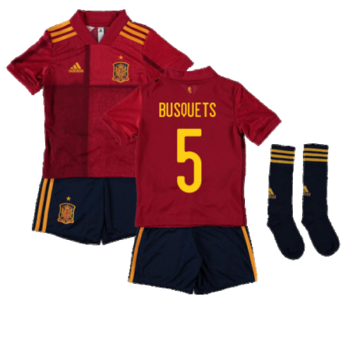 2020-2021 Spain Home Adidas Mini Kit (BUSQUETS 5)