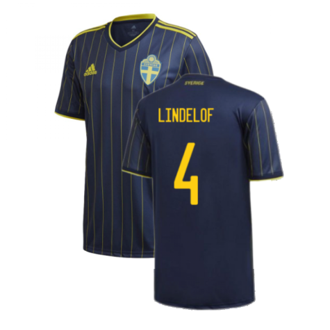 2020-2021 Sweden Away Shirt (LINDELOF 4)