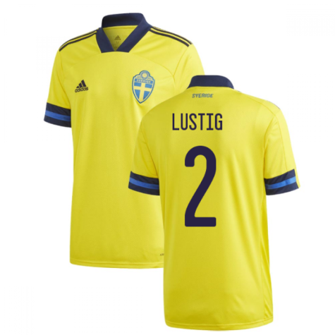 2020-2021 Sweden Home Adidas Football Shirt (LUSTIG 2)