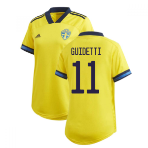 2020-2021 Sweden Home Adidas Womens Shirt (GUIDETTI 11) 2020-2021 Sweden Home Adidas Womens Shirt (GUIDETTI 11)