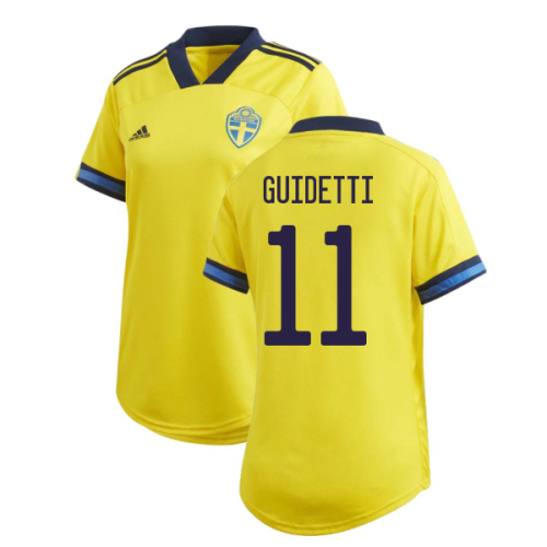 2020-2021 Sweden Home Adidas Womens Shirt (GUIDETTI 11)