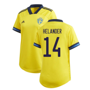 2020-2021 Sweden Home Adidas Womens Shirt (HELANDER 14) 2020-2021 Sweden Home Adidas Womens Shirt (HELANDER 14)