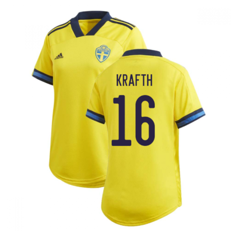 2020-2021 Sweden Home Adidas Womens Shirt (KRAFTH 16)