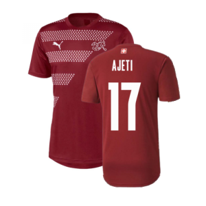 2020-2021 Switzerland Stadium Jersey (Pomegranate) (AJETI 17)