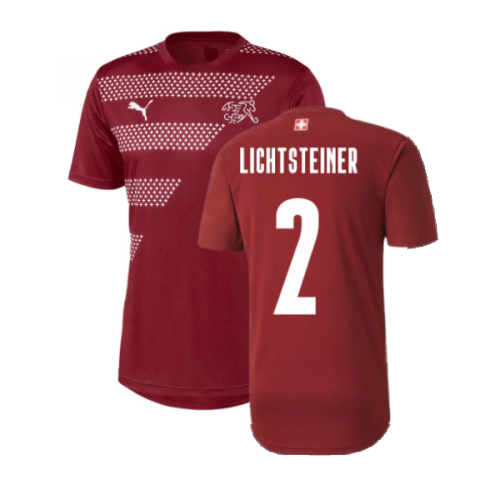 2020-2021 Switzerland Stadium Jersey (Pomegranate) (LICHTSTEINER 2)