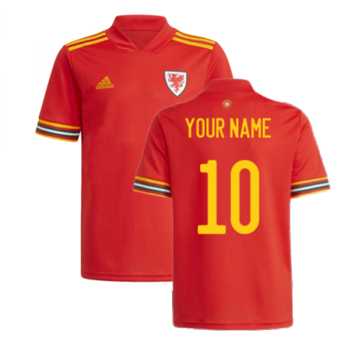 2020-2021 Wales Home Adidas Football Shirt (Your Name)