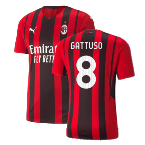 2021-2022 AC Milan Authentic Home Shirt (GATTUSO 8)