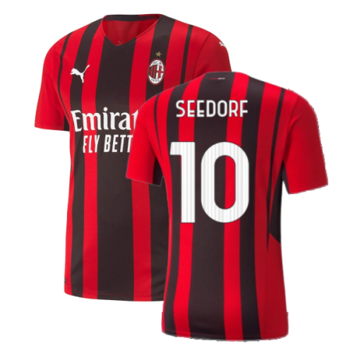 2021-2022 AC Milan Authentic Home Shirt (SEEDORF 10)