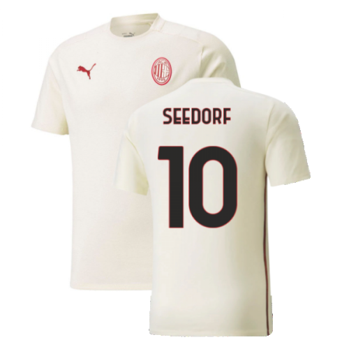 2021-2022 AC Milan Casuals Tee (Afterglow) (SEEDORF 10)