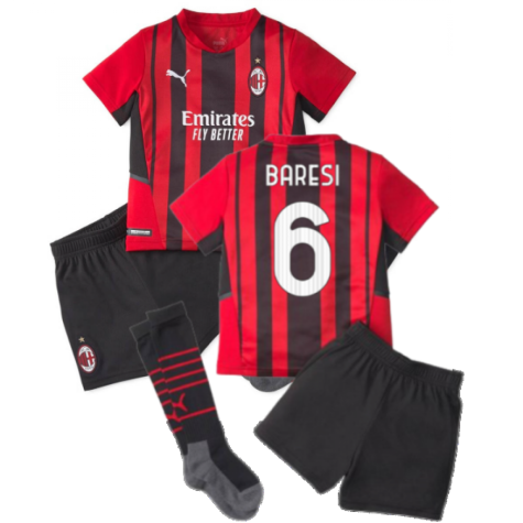 2021-2022 AC Milan Home Mini Kit (BARESI 6)