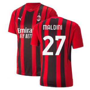 2021-2022 AC Milan Home Shirt (MALDINI 27)