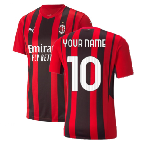 2021-2022 AC Milan Home Shirt (Your Name)