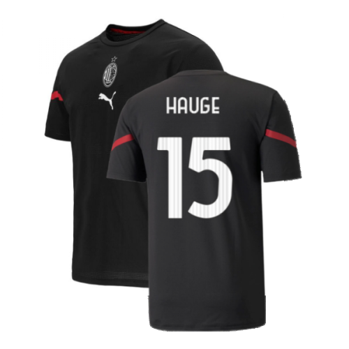 2021-2022 AC Milan Pre-Match Jersey (Black) (HAUGE 15)