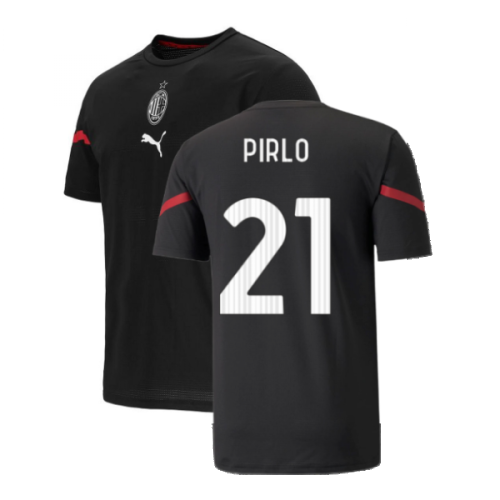 2021-2022 AC Milan Pre-Match Jersey (Black) (PIRLO 21)