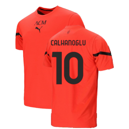 2021-2022 AC Milan Pre-Match Jersey (Red) (CALHANOGLU 10)