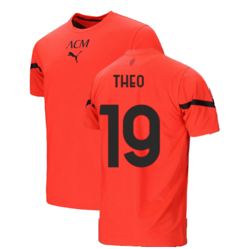 2021-2022 AC Milan Pre-Match Jersey (Red) (THEO 19)