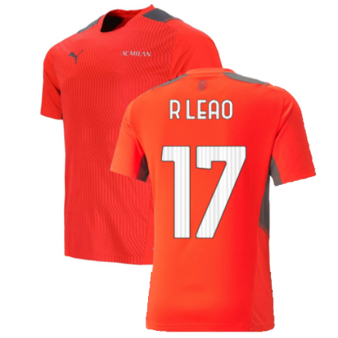 2021-2022 AC Milan Training Jersey (Red) (R LEAO 17)