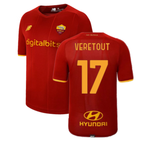 2021-2022 AS Roma Home Shirt (VERETOUT 17)