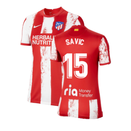 2021-2022 Atletico Madrid Womens Home Shirt (SAVIC 15)