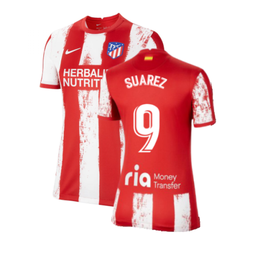 2021-2022 Atletico Madrid Womens Home Shirt (SUAREZ 9)