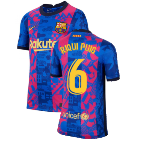 2021-2022 Barcelona 3rd Shirt (Kids) (RIQUI PUIG 6)