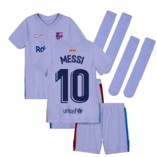 2021-2022 Barcelona Away Mini Kit (Kids) (MESSI 10)