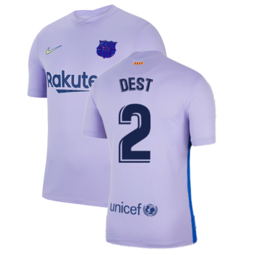 2021-2022 Barcelona Away Shirt (Kids) (DEST 2)