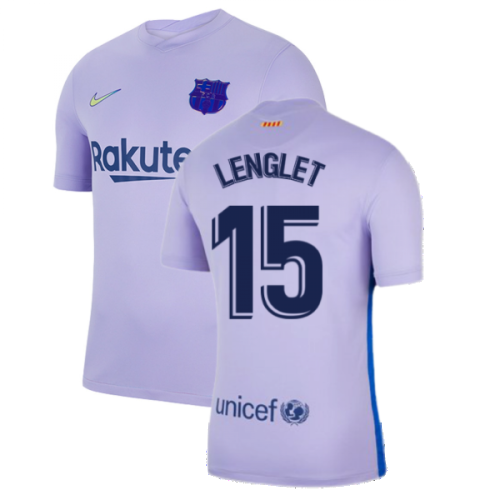 2021-2022 Barcelona Away Shirt (Kids) (LENGLET 15)