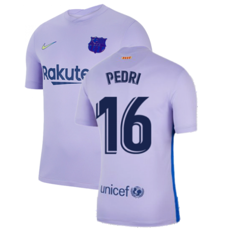 2021-2022 Barcelona Away Shirt (Kids) (PEDRI 16)