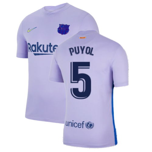 2021-2022 Barcelona Away Shirt (Kids) (PUYOL 5)