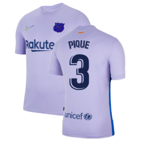 2021-2022 Barcelona Away Shirt (PIQUE 3)