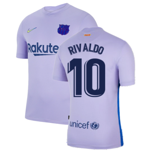 2021-2022 Barcelona Away Shirt (RIVALDO 10)