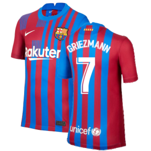 2021-2022 Barcelona Home Shirt (Kids) (GRIEZMANN 7)