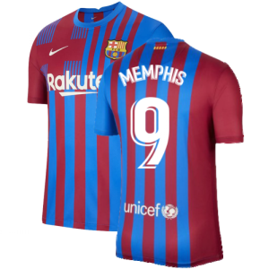 2021-2022 Barcelona Home Shirt (MEMPHIS 9)