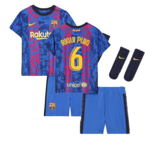 2021-2022 Barcelona Infants 3rd Kit (RIQUI PUIG 6)