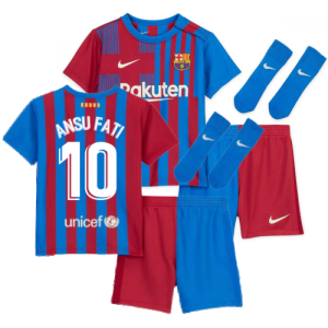 2021-2022 Barcelona Infants Home Kit (ANSU FATI 10)