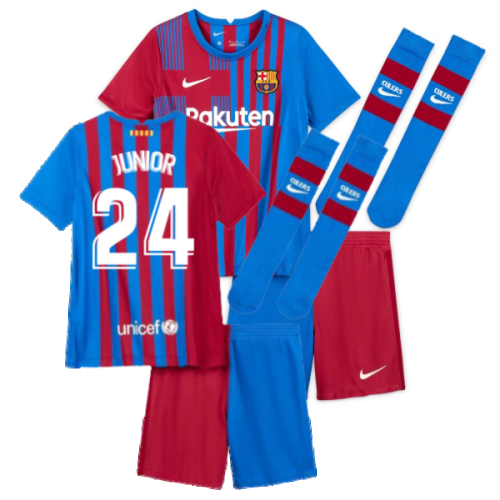 2021-2022 Barcelona Little Boys Home Kit (JUNIOR 24)