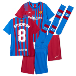 2021-2022 Barcelona Little Boys Home Kit (STOICHKOV 8)